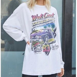 J Galt Brandy Melville Vintage Car Long Sleeve Tshirt